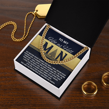 My Hot As Hell Man - Never Stop Loving You - I'm Yours Forever - Love You Until The End Of Time, With Every Last Drop Of My Heart - Cuban Chain Necklace CC, HUS0000019CC