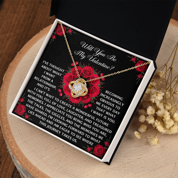 Be My Valentine - What I Want Is You - Can't Wait To Create A Wonderful Future With You - Full Of Love, Laughter And Treasured Memories - Love Knot Necklace LN, VAL0000007LN