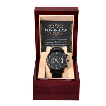Our Soon To Be Son-In-Law - Choosing You As Her Forever Partner - For That We Are Grateful - We Don't Lose A Daughter, We Gain A Son - Welcome To Our Family - Metal Chronograph Watch WAT, SIL0000002WAT