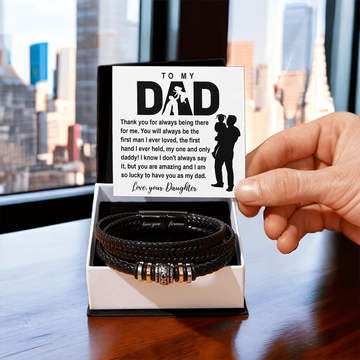 Mens Love You Forever Bracelet Two Tone Box DAD0000032BR