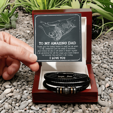My Amazing Dad - Thank You For Being There To Pick Me Up When I Fall - Celebrate With Me When I Succeed - Grateful For All The Ways You Have Helped Me - I Love You - Bracelet BR, DAD0000028BR