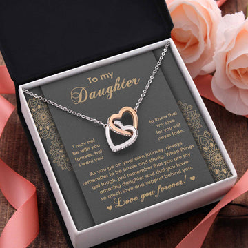 To My Daughter - Brave And Strong - Interlocking Hearts IH, DAU0000014IH