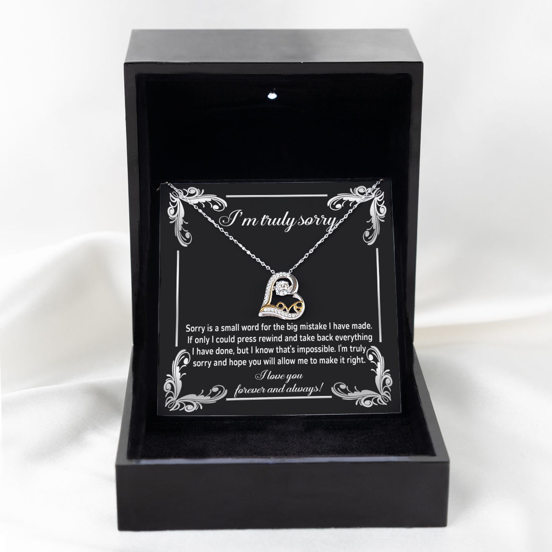 I Am Truly Sorry - Make It Right - Love You Forever And Always  - Love Dancing Necklace LD, APZ0000013LD