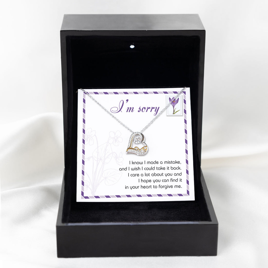 I'm Sorry - Wish I Could Take It Back - Your Heart To Forgive Me  - Love Dancing Necklace LD, APZ0000022LD