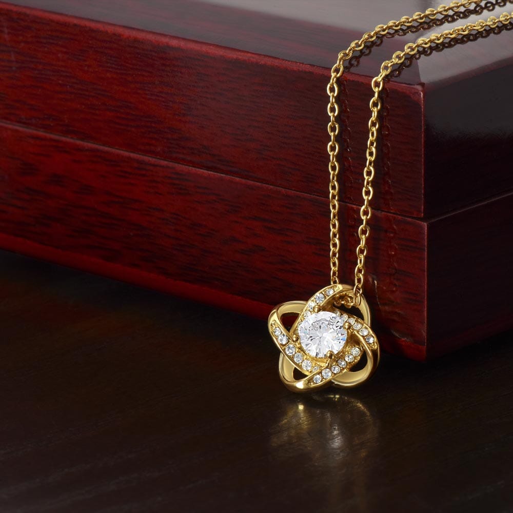 My Daughter-In-Law - The Beautiful Bride - Knew My Wishes Came True When My Son Found You - Marriage Will Make You Family, But Love Will Make You My Daughter - Welcome To The Family, We Love You - Love Knot Necklace LN, WED0000032LN