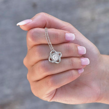 My Daughter-In-Law - The Beautiful Bride - Knew My Wishes Came True When My Son Found You - Marriage Will Make You Family, But Love Will Make You My Daughter - Welcome To The Family, We Love You - Love Knot Necklace LN, WED0000032LN