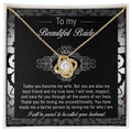 To My Beautiful Bride - My True Love - Love Knot Necklace LN, WED0000007LN - Sweet Yasmin 21