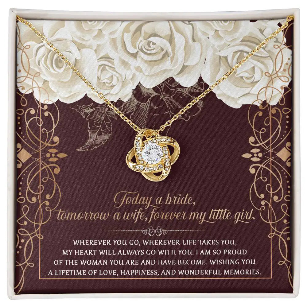 My Daughter, Wedding, Bride, Wife, Little Girl - Beautiful Memories - Love Knot Necklace LN, WED0000016LN - Sweet Yasmin 21