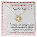 To The Most Beautiful Bride - Cherish You - Love Knot Necklace LN, WED0000008LN - Sweet Yasmin 21
