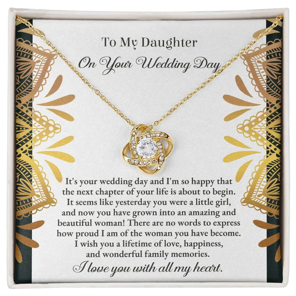 To My Daughter - My Little Girl - Love Knot Necklace LN, WED0000013LN - Sweet Yasmin 21