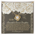 To My Beautiful Bonus Daughter - Love Grow Together - Love Knot Necklace LN, WED0000003LN - Sweet Yasmin 21