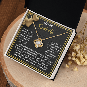 My Soulmate - Look Into Your Eyes - My Future Staring Back At Me - Lifetime Of Laughter And Love - Grows Stronger - With You Anything Is Possible - Journey Together - Hand In Hand, Heart To Heart - Love Knot Necklace LN, SMT0000054LN