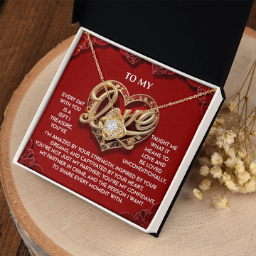 My Love - Everyday With You Is A Gift - What It Means To Love - Person I Want To Share Every Moment With - Love Knot Necklace LN, SMT0000056LN