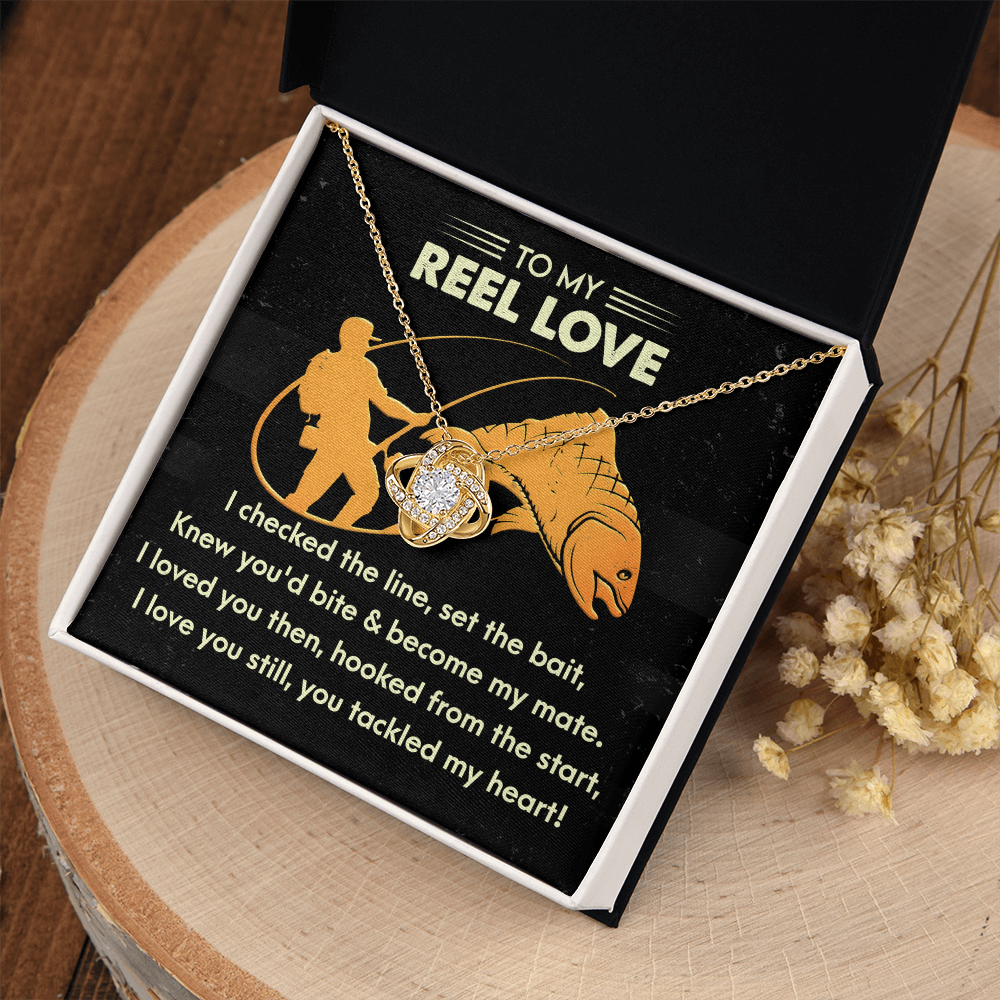 My Reel Love - I Checked The Line - Set The Bait - Knew You'd Bite - And Become My Mate - I Loved You Then - Hooked From The Start - I Love You Still - You Tackled My Heart - Love Knot Necklace LN, SMT0000036LN