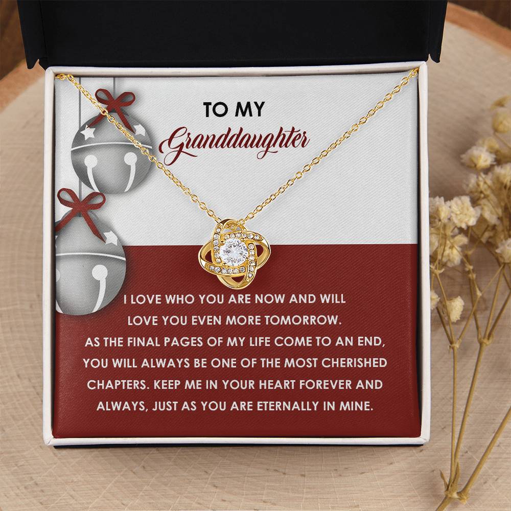 Granddaughter - Love Who You Are Now - Love You Even More Tomorrow - Most Cherished Chapters - In Your Heart Forever And Always - Crown Princess Queen Necklace LN, GDA0000005LN