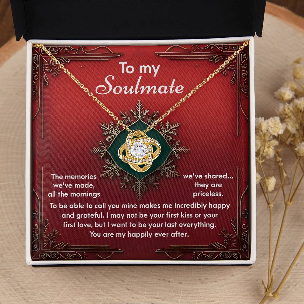 My Soulmate - The Memories We've Made - They Are Priceless - Call You Mine Makes Me Incredibly Happy - Be Your Everything - My Happily Ever After - Love Knot Silver Necklace LN, WIF0000026LN