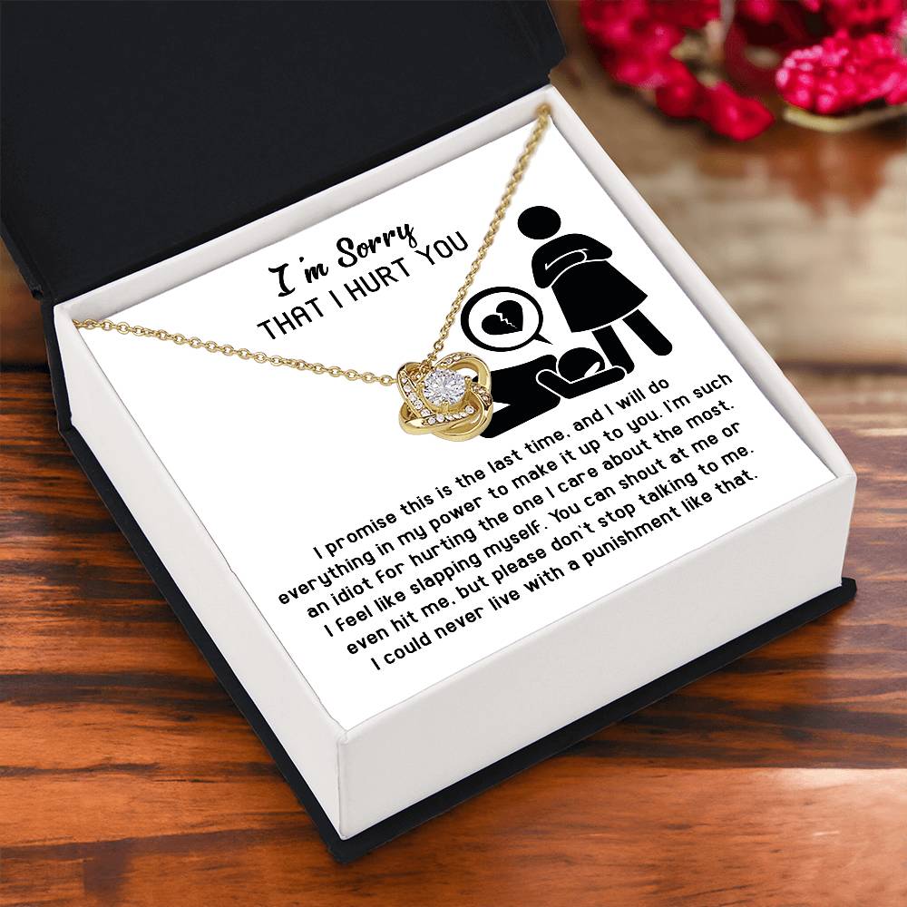 I'm Sorry That I Hurt You - Make It Up To You - Don't Stop Talking To Me - Love Knot Silver Necklace LN, APZ0000071LN
