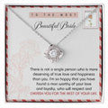 To The Most Beautiful Bride - Cherish You - Love Knot Necklace LN, WED0000008LN - Sweet Yasmin 21