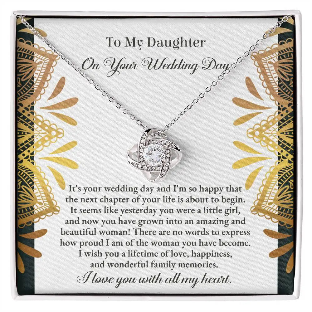 To My Daughter - My Little Girl - Love Knot Necklace LN, WED0000013LN - Sweet Yasmin 21