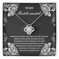 To My Bridesmaid - The Luckiest Bride - Love Knot Necklace LN, WED0000012LN - Sweet Yasmin 21