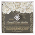 To My Beautiful Bonus Daughter - Love Grow Together - Love Knot Necklace LN, WED0000003LN - Sweet Yasmin 21