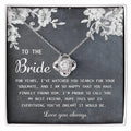 To The Bride - My Best Friend - Love Knot Necklace LN, WED0000006LN - Sweet Yasmin 21