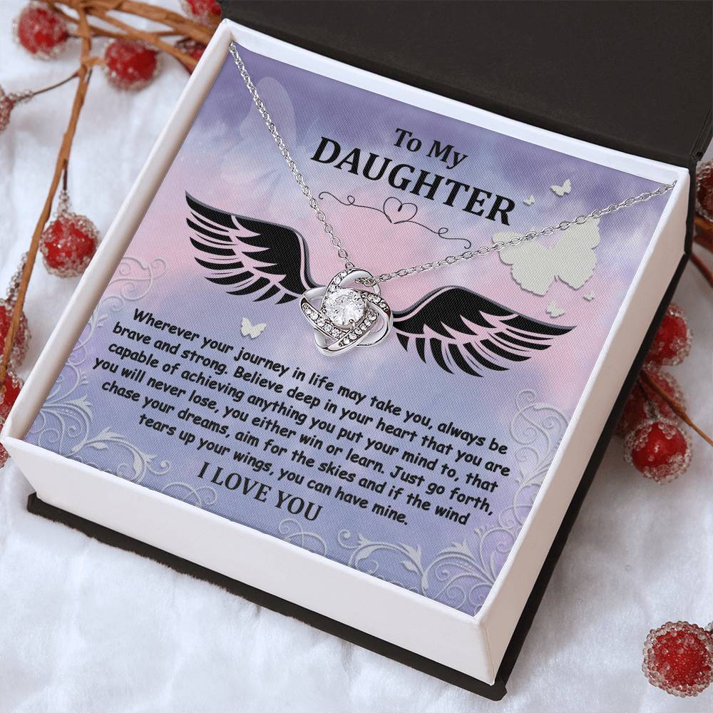 To My Daughter - Brave And Strong - Angel Wings - Love Knot LN, DAU0000015LN - Sweet Yasmin 21