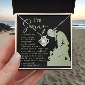 I'm Sorry - Down On My Knees - Breaks My Soul - Love You Unconditionally - Cherish Every Dawn - Please Forgive Me  - Love Knot Silver Necklace LN, APZ0000060LN