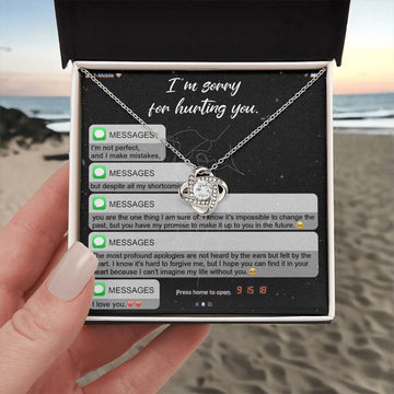 I'm Sorry For Hurting You - Make It Up To You - No Life Without You  - Love Knot Silver Necklace LN, APZ0000011LN