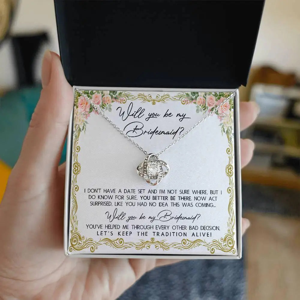 Will You Be My Bridesmaid - Love Knot Necklace LN, WED0000011LN - Sweet Yasmin 21