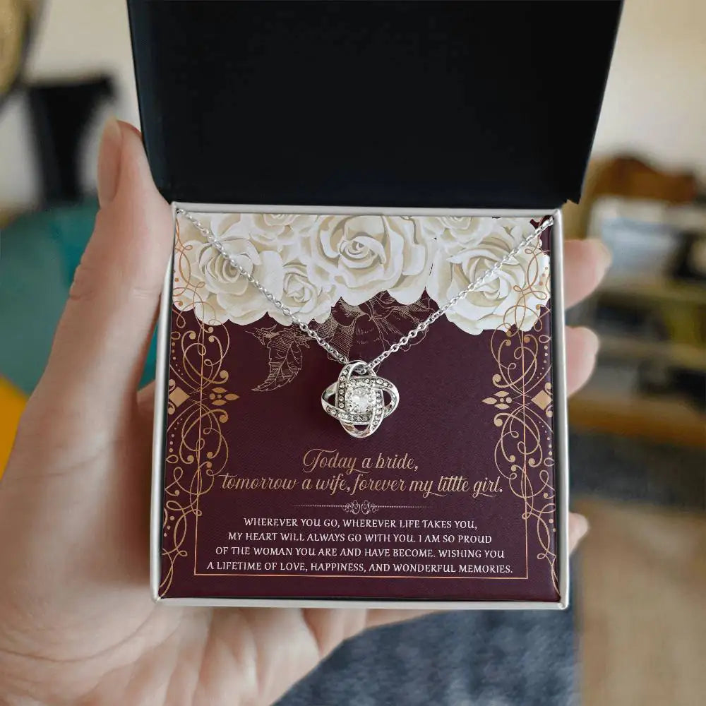 My Daughter, Wedding, Bride, Wife, Little Girl - Beautiful Memories - Love Knot Necklace LN, WED0000016LN - Sweet Yasmin 21