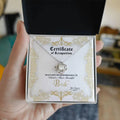 Bride - World's Most Beautiful - Certificate Of Achievement - Love Knot Necklace LN, WED0000005LN - Sweet Yasmin 21