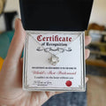 World's Best Bridesmaid - Certificate Of Recognition -Love Knot Necklace LN, WED0000010LN - Sweet Yasmin 21
