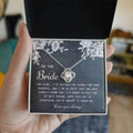 To The Bride - My Best Friend - Love Knot Necklace LN, WED0000006LN - Sweet Yasmin 21