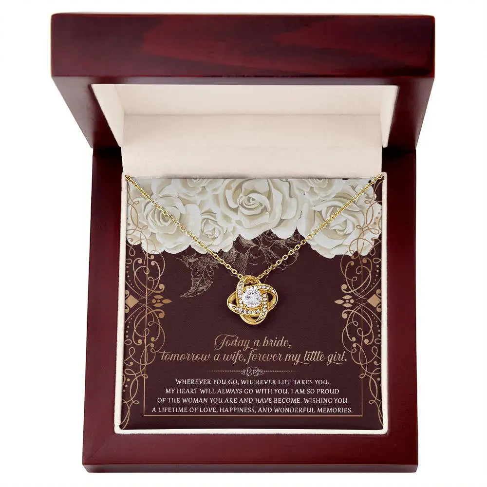 My Daughter, Wedding, Bride, Wife, Little Girl - Beautiful Memories - Love Knot Necklace LN, WED0000016LN - Sweet Yasmin 21