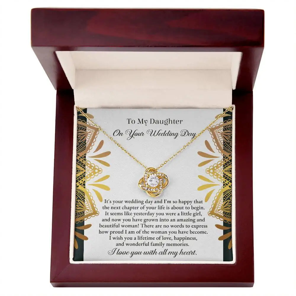 To My Daughter - My Little Girl - Love Knot Necklace LN, WED0000013LN - Sweet Yasmin 21