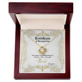 Bride - World's Most Beautiful - Certificate Of Achievement - Love Knot Necklace LN, WED0000005LN - Sweet Yasmin 21