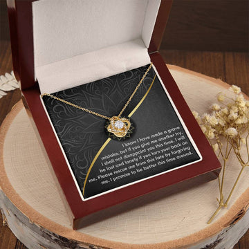 Sorry - Forgiving Me - Lonely If You Turn Your Back - Better This Time  - Love Knot Silver Necklace LN, APZ0000050LN