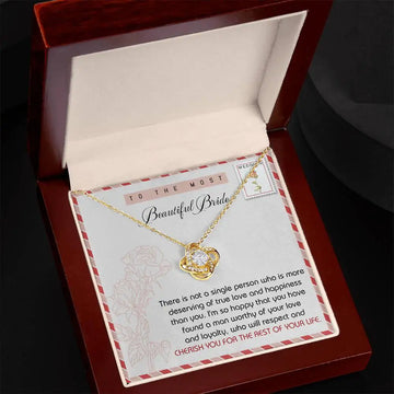 To The Most Beautiful Bride - Cherish You - Love Knot Necklace LN, WED0000008LN - Sweet Yasmin 21