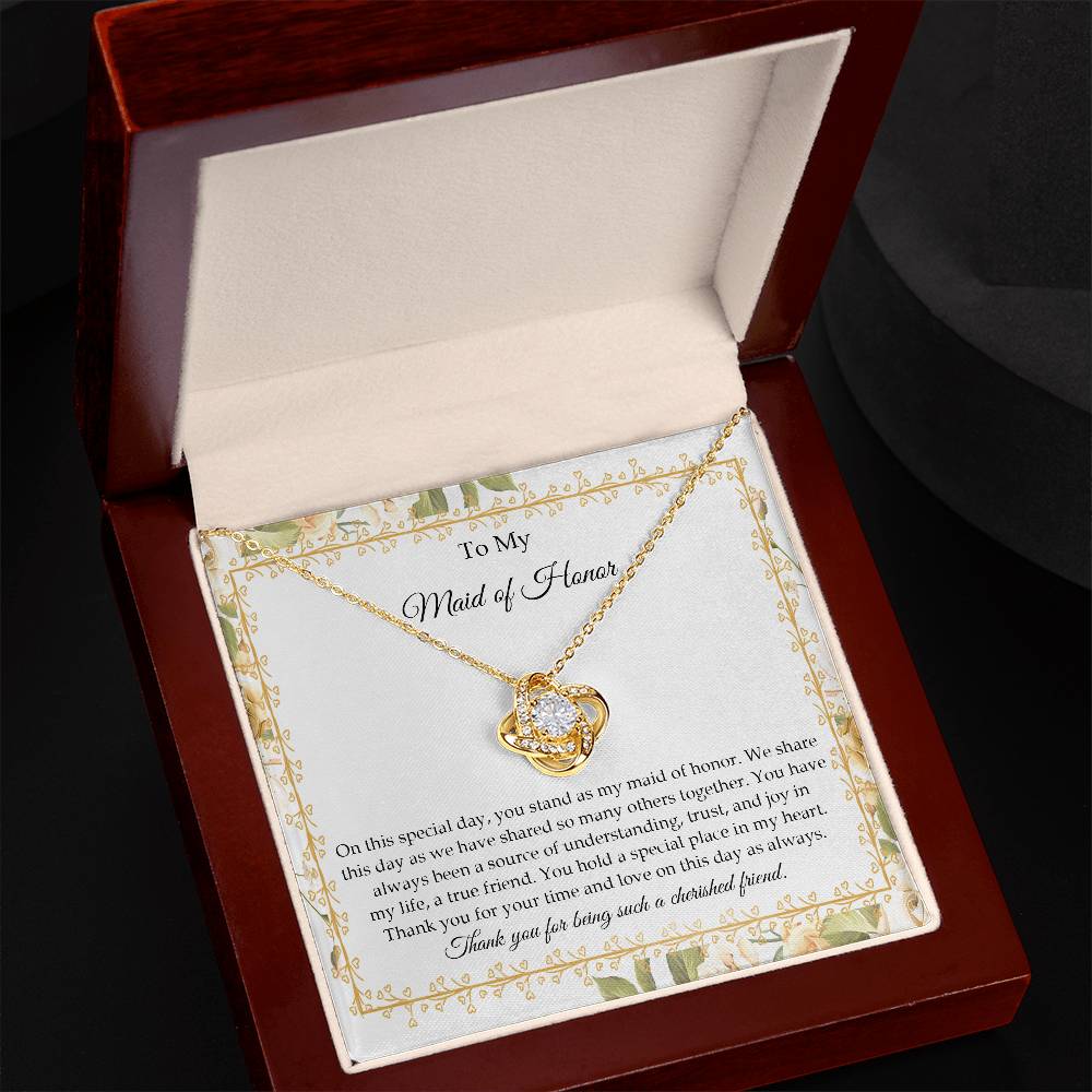 Maid of Honor - On This Special Day - Love Knot Necklace LN, WED0000020LN