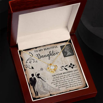 To My Beautiful Daughter - My Little Girl - Love Knot Necklace LN, WED0000014LN - Sweet Yasmin 21