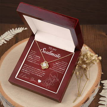 My Soulmate - Found My Missing Piece - Love You More - Proud To Be Yours - Want All My Lasts To Be With You - I Love You - Love Knot Necklace LN, SMT0000112LN