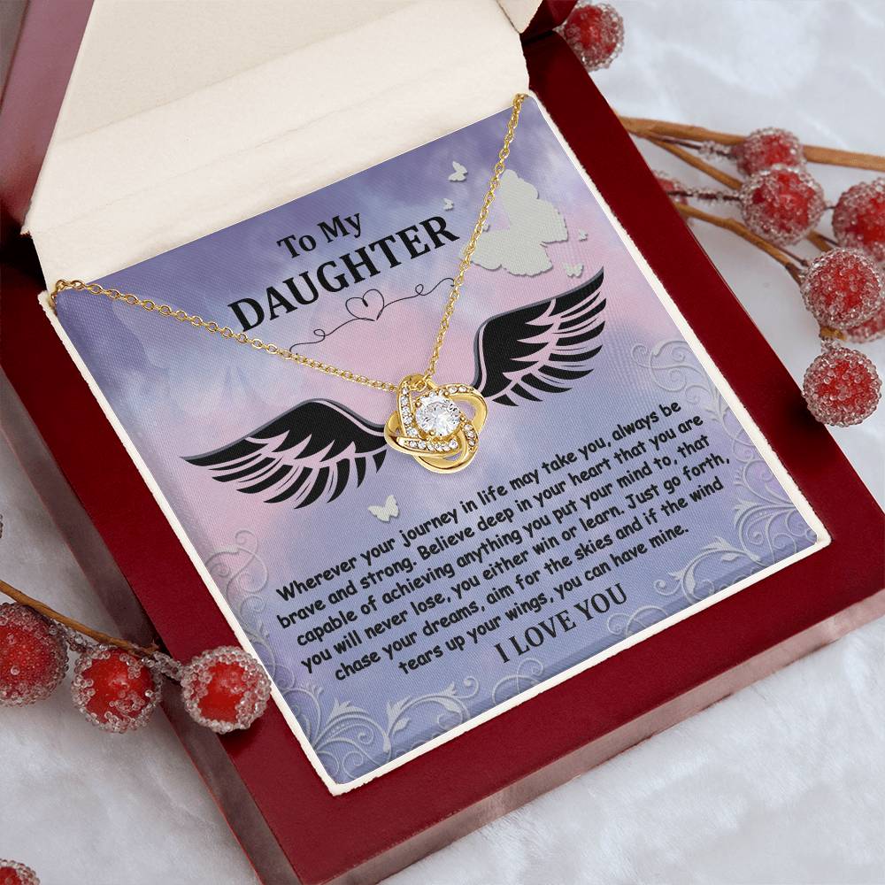 To My Daughter - Brave And Strong - Angel Wings - Love Knot LN, DAU0000015LN - Sweet Yasmin 21