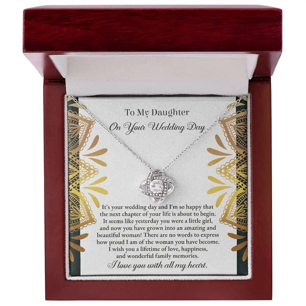 To My Daughter - My Little Girl - Love Knot Necklace LN, WED0000013LN - Sweet Yasmin 21