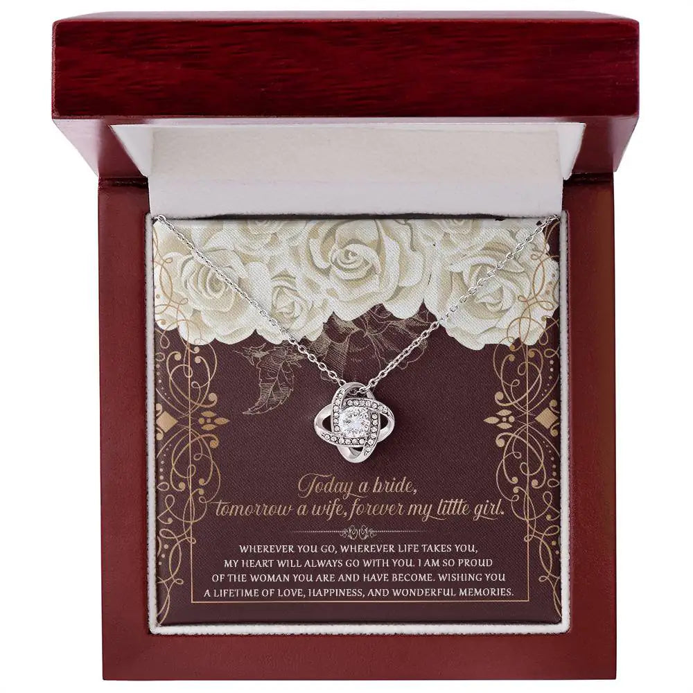 My Daughter, Wedding, Bride, Wife, Little Girl - Beautiful Memories - Love Knot Necklace LN, WED0000016LN - Sweet Yasmin 21