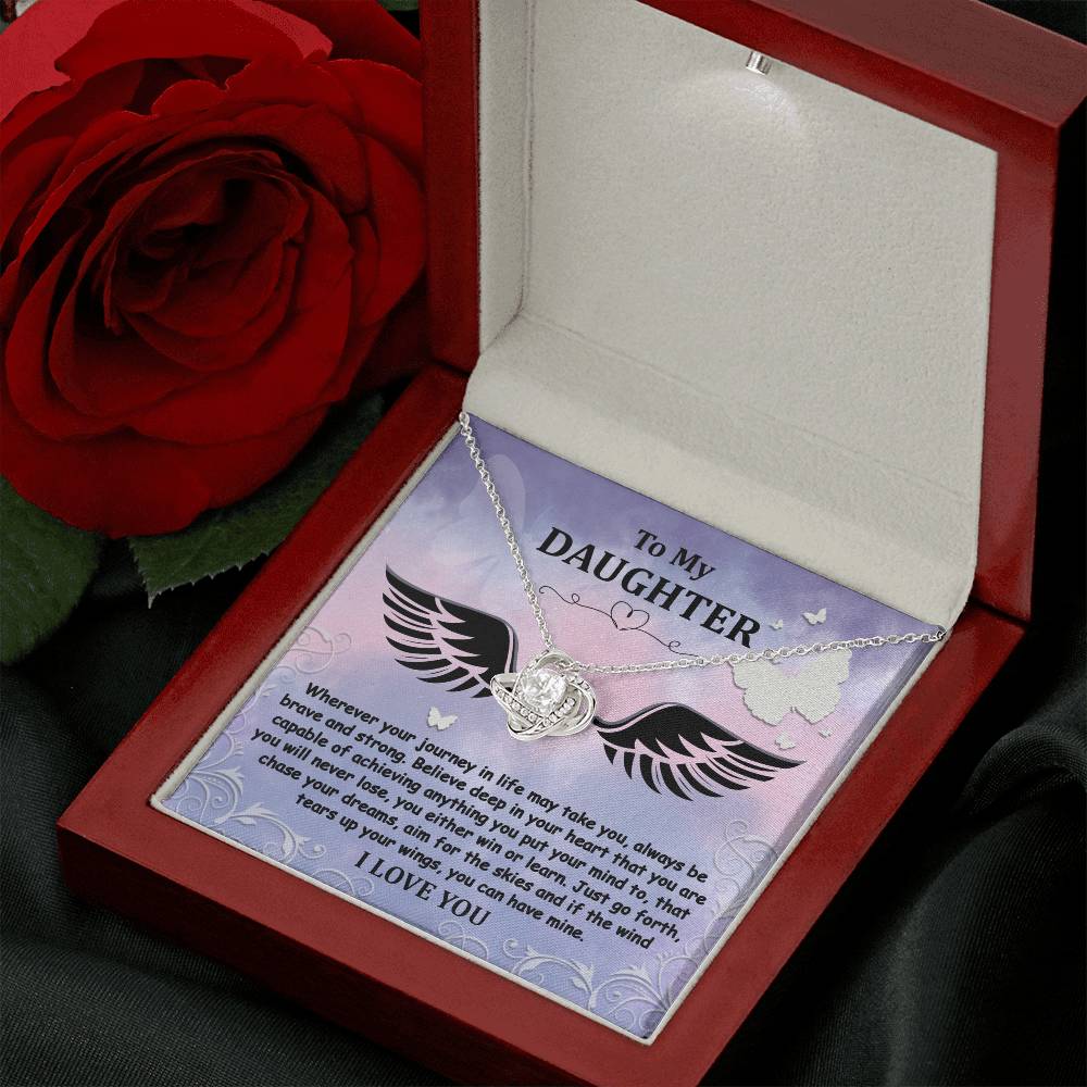 To My Daughter - Brave And Strong - Angel Wings - Love Knot LN, DAU0000015LN - Sweet Yasmin 21