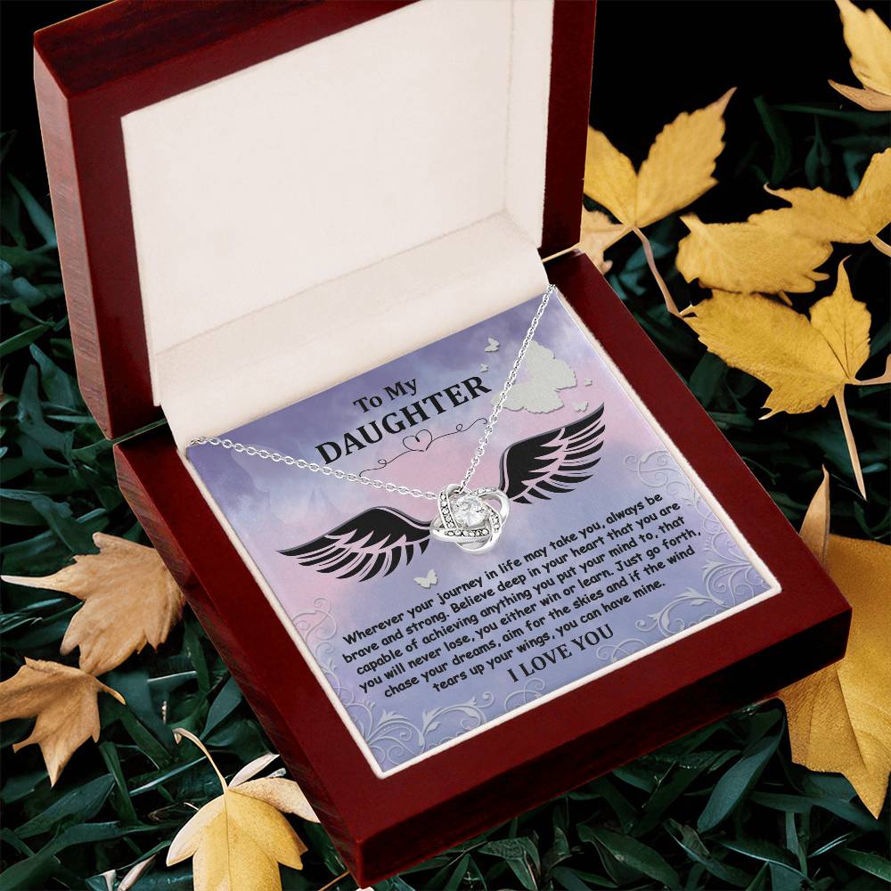 To My Daughter - Brave And Strong - Angel Wings - Love Knot LN, DAU0000015LN - Sweet Yasmin 21