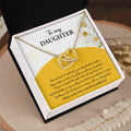 My Daughter - Moment I Looked Into Your Beautiful Eyes - A Bond That Could Never Be Broken - Always Keep Me In Your Heart - Love You Always & Forever - Interlocking Hearts Necklace IH, DAU0000003IH - Sweet Yasmin 21
