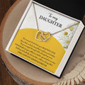 My Daughter - Moment I Looked Into Your Beautiful Eyes - A Bond That Could Never Be Broken - Always Keep Me In Your Heart - Love You Always & Forever - Interlocking Hearts Necklace IH, DAU0000003IH - Sweet Yasmin 21