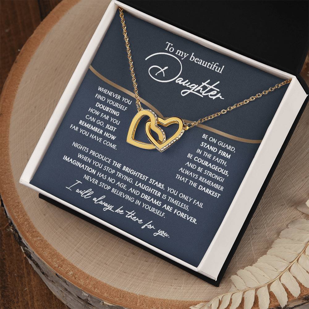 To My Beautiful Daughter - Brightest Stars - Interlocking Hearts IH, DAU0000016IH - Sweet Yasmin 21